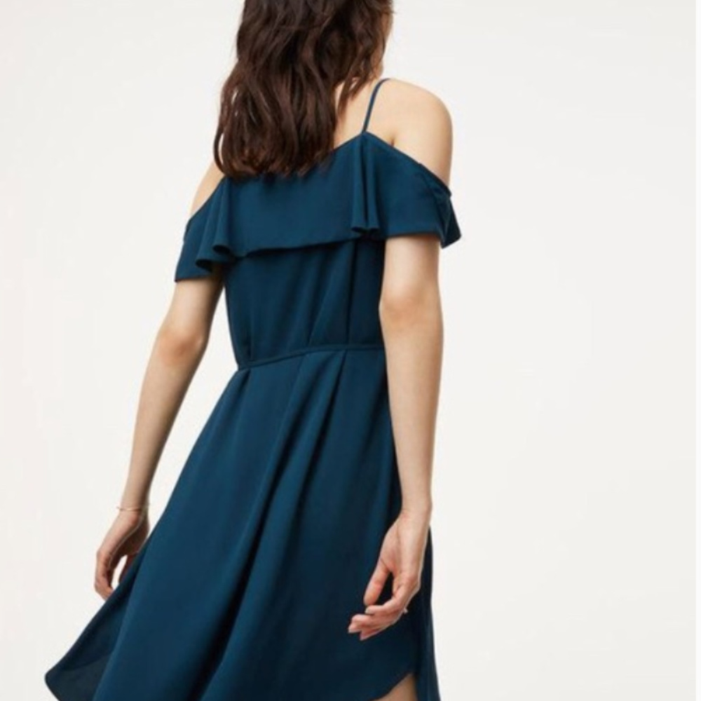 LOFT Cold Shoulder Flounce Dress - Picture 3 of 3